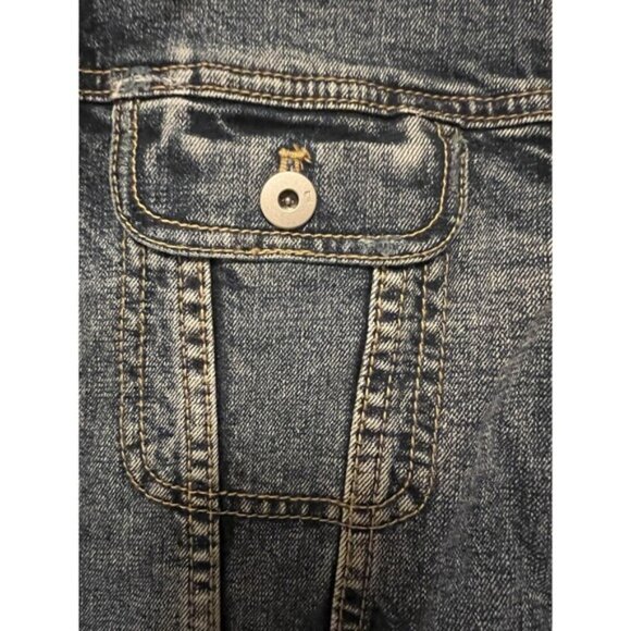 Anthropologie Pilcro and the Letterpress Denim Jacket Eyelet Trim Women's Medium - Picture 9 of 14